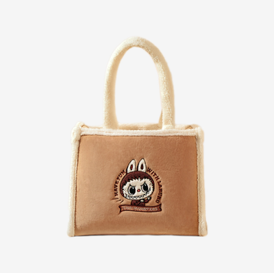 Classic Bag Series- LABUBU Plush Tote Bag (Brown)