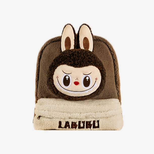 Classic Bag Series-LABUBU Berber Fleece Backpack (Brown)