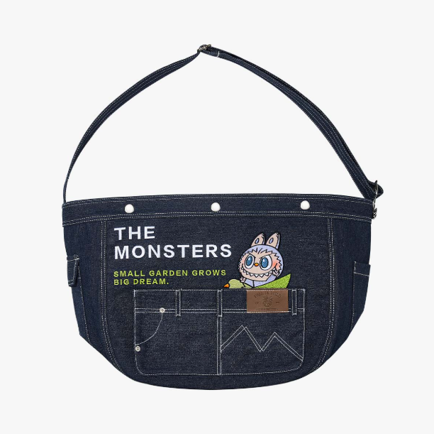 THE MONSTERS FALL IN WILD SERIES-Denim Messenger Bag